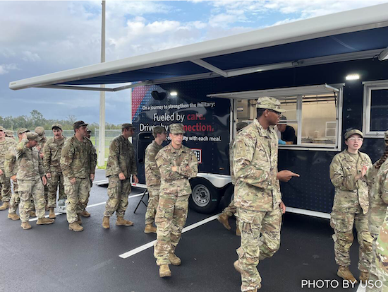 Service members responding to Hurricane Idalia in Florida