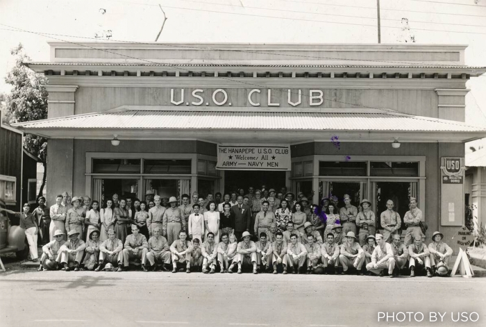 Vintage photo of a USO Center